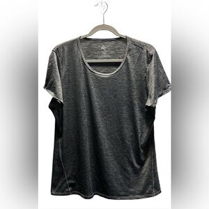Women's Heathered Dark Gray Short Sleeve Swim Tee